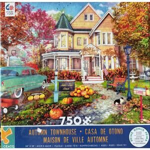 Ceaco Autumn Townhouse 750 Piece Puzzle in Box